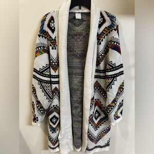 Anthropologie Northern Angel Open Cardigan XL Aztec Southwestern Sweater
